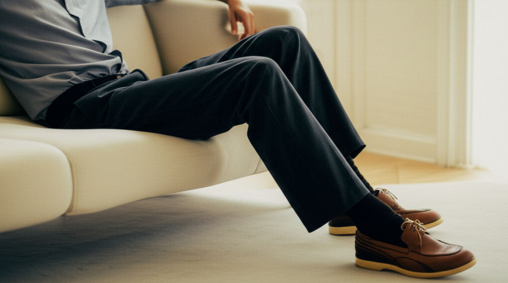 Ditch discomfort! Discover business slacks that feel like pajamas. Your new work wardrobe essential combines ultimate comfort with professional style.