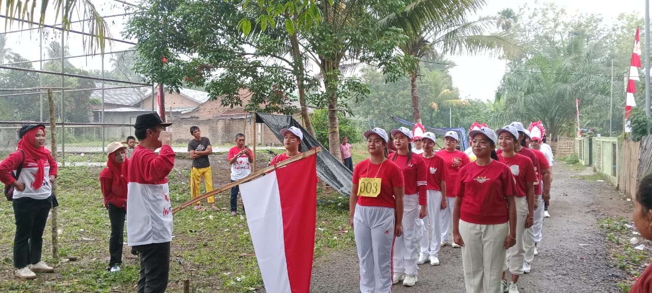 Meriahkan HUT RI ke-80, Desa Tanjung Sanai 1 Gelar Lomba Gerak Jalan
