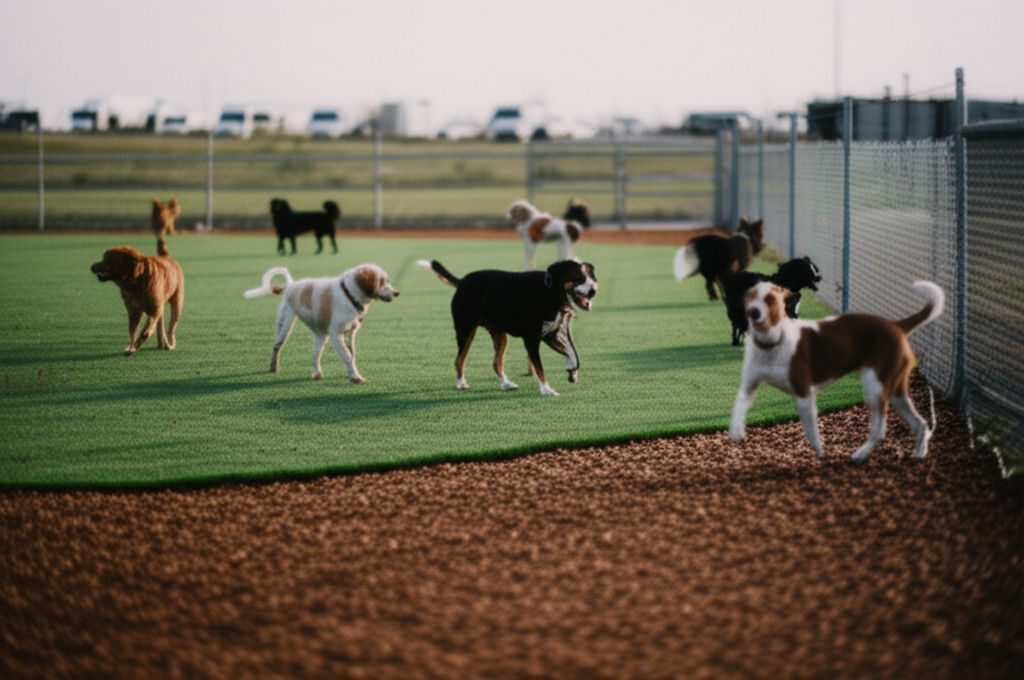Unleash joy on your road trip! Discover Love's Travel Stops' secure, spacious dog parks – a perfect oasis for your furry co-pilot to play & relax.
