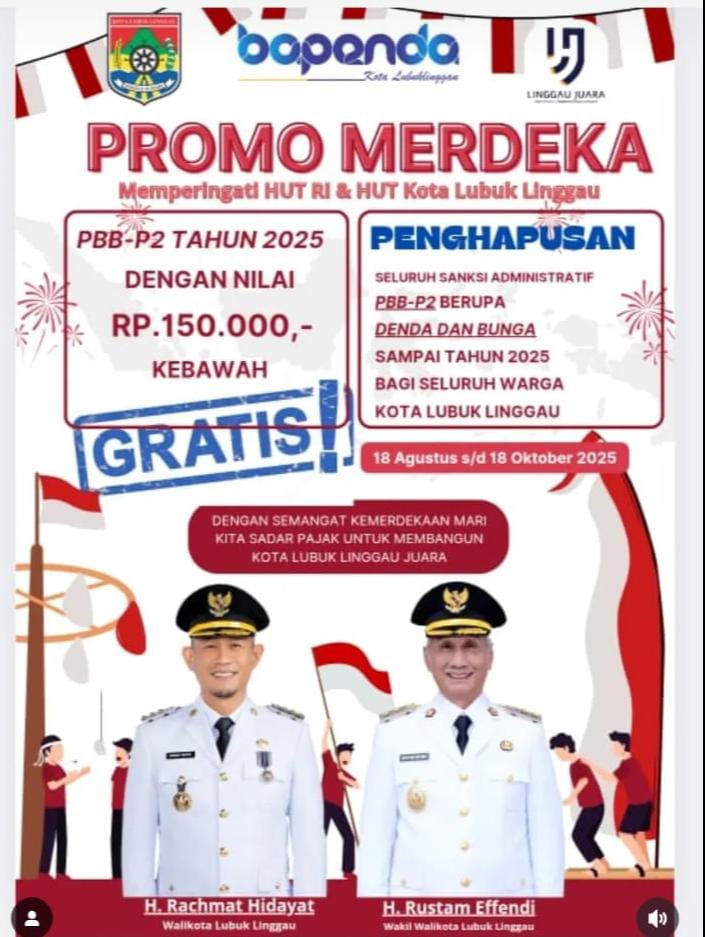 Walikota Yoppy Karim Ringankan Beban Warga,PBB di Bawah RP 150 Ribu Di Putihkan