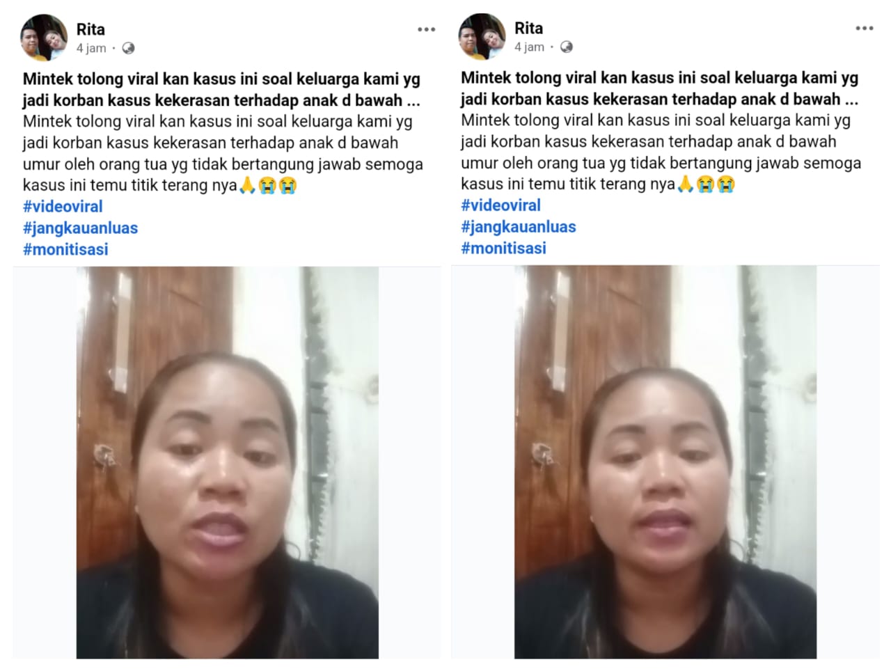 Lewat Medsos, Rita Curhat Anak Dianiaya Wali Murid, Laporan ke Polres Belum Digubris