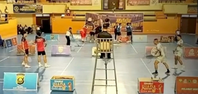 Atlet Bulu Tangkis Ganda Putra Linggau Lolos ke Final Porprov XV